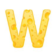 3d cheese letter W