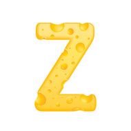 3d cheese letter Z