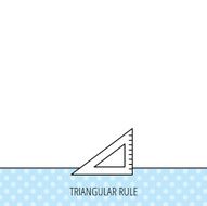 Triangular ruler icon Straightedge sign N15