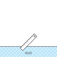 Ruler icon Straightedge sign N9