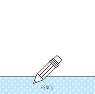 Pencil icon Drawing tool sign N23
