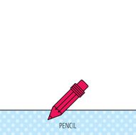 Pencil icon Drawing tool sign N24