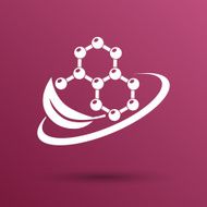 Natural components icon molecule illustration science nature N3