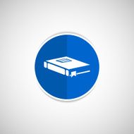 web button Flat design with shadow N19