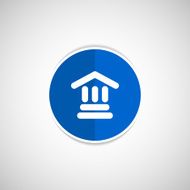 bank icon isolated vector symbol building N7