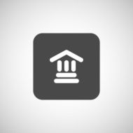 bank icon isolated vector symbol building N8