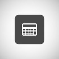 Vector Calculator Icon isolated displa mathematics N8