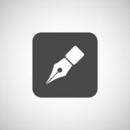 Fountain pen icon business write symbol N8