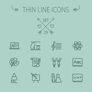 Education thin line icon set N4