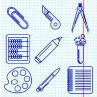 Black school goods icons Part 2