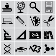 Vector education icon set N5