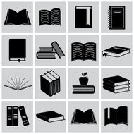Vector book icon set