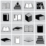 Vector book icon set N2