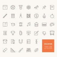 Education Outline Icons for web and mobile apps