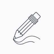 Pencil icon Drawing tool sign N25