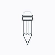 Pencil icon Drawing tool sign N26