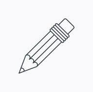 Pencil icon Drawing tool sign N27
