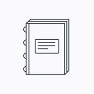 Book icon Education sign N10