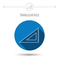 Triangular ruler icon Straightedge sign N18