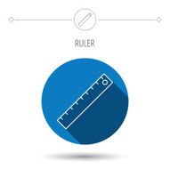 Ruler icon Straightedge sign N11