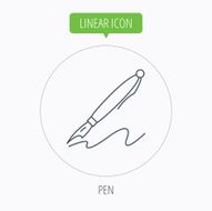 Pen icon Writing tool sign N9