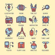 Set of office icons N5