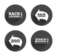 Back to school icons Studies after the holidays N14
