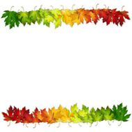 Vector background decorated with colorful autumn leaves card banner