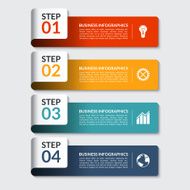 Infographic design number banners template