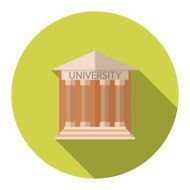 Flat design style vector illustration concept for University building education