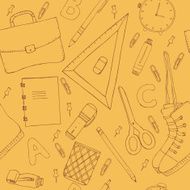 Hand drawn school symbols N43