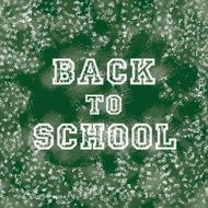 Back to school sing typewriter types numbers abstract background N2