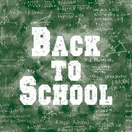 Welcome back to school chalkboard background with handwriting