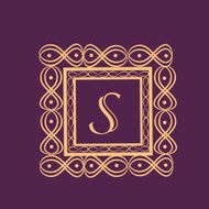 Premium monogram with English Alphabet S