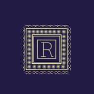 English Alphabet R for premium monogram