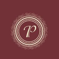 Premium monogram with English Alphabet P