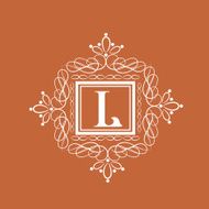 Premium monogram with English Alphabet L