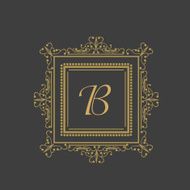 English Alphabet B for premium monogram