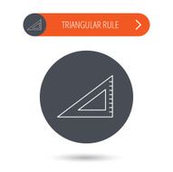 Triangular ruler icon Straightedge sign N20