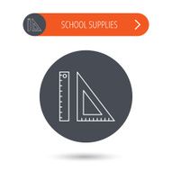 Triangular ruler icon Straightedge sign N21