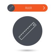 Ruler icon Straightedge sign N12