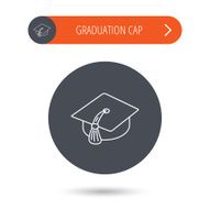 Graduation cap icon Diploma ceremony sign N12