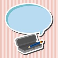 Pencil case theme elements N2