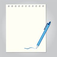 Pen with paper background illustration N2