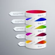 Abstract Vector 3D Digital Illustration Infographic
