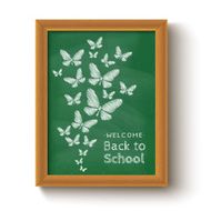 butterflys on chalkboard