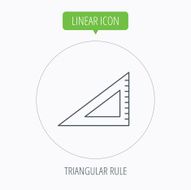 Triangular ruler icon Straightedge sign N22