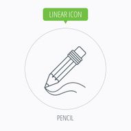 Pencil icon Drawing tool sign N34