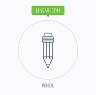 Pencil icon Drawing tool sign N35