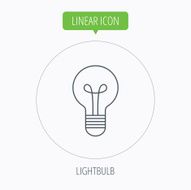 Lamp icon Idea and solution sign N12